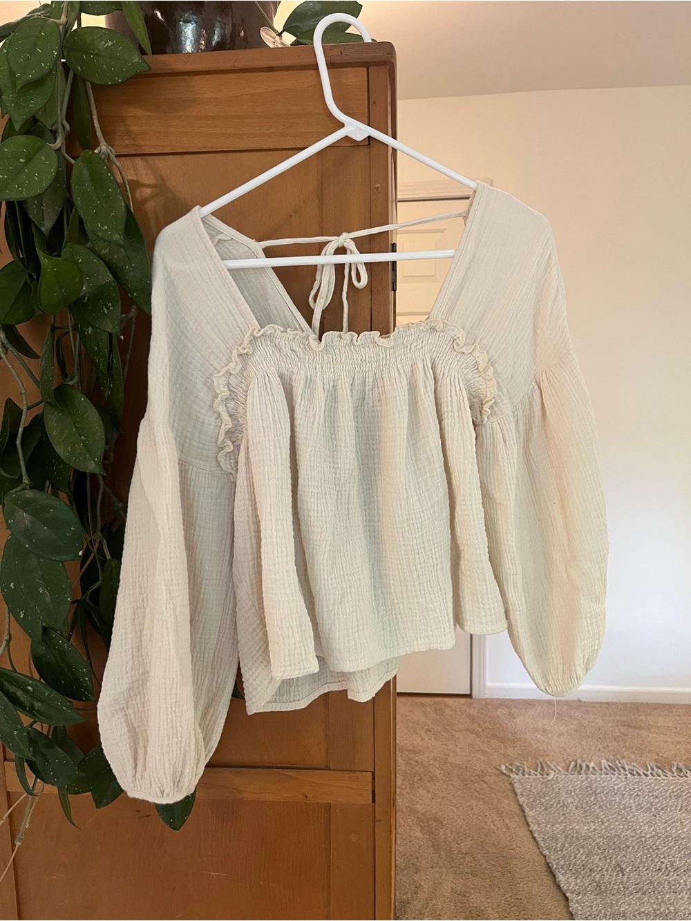 Cream Neuflora Blouse